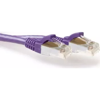 ACT Μωβ 15m LSZH S/FTP CAT6A Snagless Patch καλώδιο FB8715