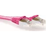 ACT Ροζ 0,5m LSZH S/FTP CAT6A Snagless RJ45 Patch καλώδιο (FB8800)