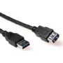 ACT SB3040 Καλώδιο επέκτασης USB 2.0 0,5m USB-A αρσενικό σε USB-A θηλυκό μαύρο