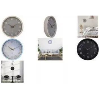 NEXTIME NXT ECO Επιτοίχιο ρολόι χαλαζία 300 mm μαύρο καντράν γκρι θήκη λευκά ψηφία 7373ZW
