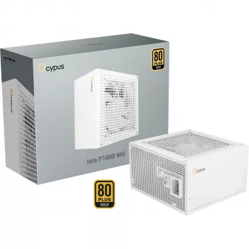 OCYPUS Iota P1000 1000W 80 PLUS Gold Πλήρως Modular ATX 3.0 Τροφοδοτικό - Λευκό