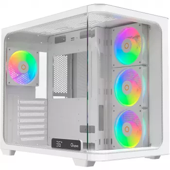 Ocypus Iota C70 Curve ARGB Digital Λευκό 270° Πανοραμικό γυαλί Mid-Tower Κουτί PC