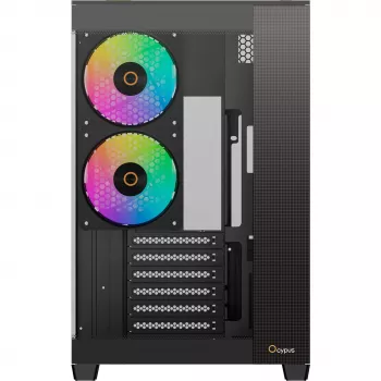 Ocypus Delta C74 ARGB Μαύρο Πανοραμικό γυαλί Mid-Tower Κουτί