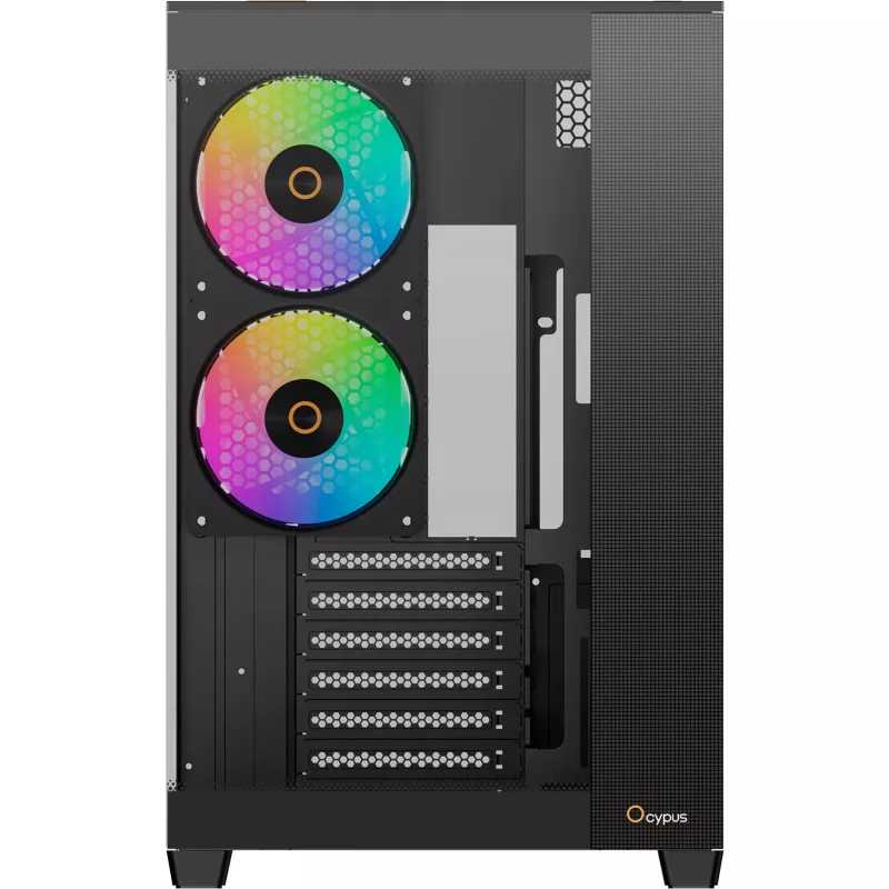 Ocypus Delta C74 ARGB Μαύρο Πανοραμικό γυαλί Mid-Tower Κουτί