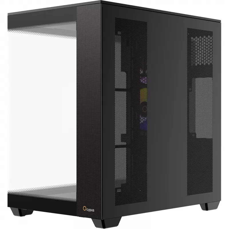 Ocypus Delta C74 ARGB Μαύρο Πανοραμικό γυαλί Mid-Tower Κουτί