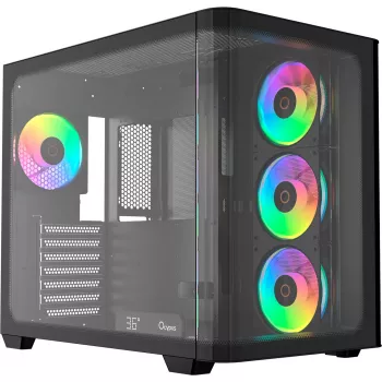 Ocypus Iota C70 Curve ARGB Digital μαύρο κουτί Mid-Tower, 270° πανοραμικό Tempered-Glass