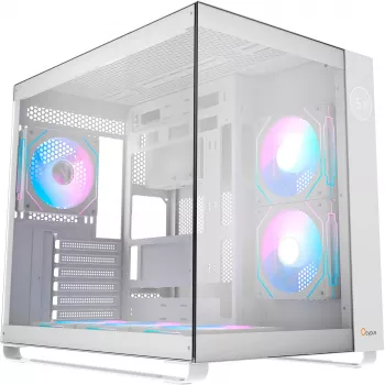 Ocypus Iota C70 ARGB λευκό κουτί Mid-Tower με πανοραμικό γυαλί