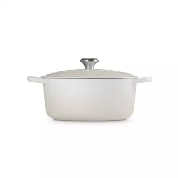 LE CREUSET Στρογγυλή κατσαρόλα από εμαγιέ χυτοσίδηρο 34cm 12L κρεμ