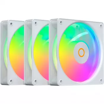 OCYPUS Gamma F12 Elite ARGB Λευκό Reverse Συσκευασία 3 τεμ. ανεμιστήρες κουτιού 120 mm PWM