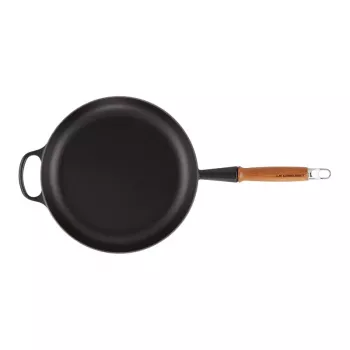 LE CREUSET Τηγάνι από χυτοσίδηρο με ξύλινη λαβή Ø28cm ματ μαύρο