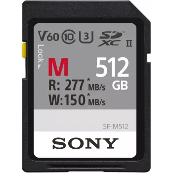 Κάρτα μνήμης Sony M-Series SDXC 512GB UHS-II, C10, U3, V60 (SFM512.SYM)