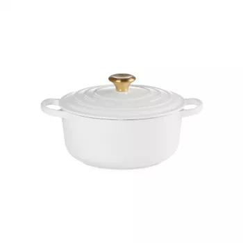 LE CREUSET χυτοσίδηρο στρογγυλή κατσαρόλα 24cm 4,2L λευκή
