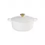 LE CREUSET χυτοσίδηρο στρογγυλή κατσαρόλα 24cm 4,2L λευκή