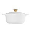 LE CREUSET χυτοσίδηρο στρογγυλή κατσαρόλα 24cm 4,2L λευκή
