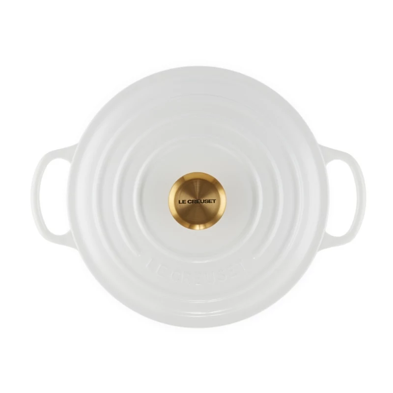 LE CREUSET χυτοσίδηρο στρογγυλή κατσαρόλα 24cm 4,2L λευκή