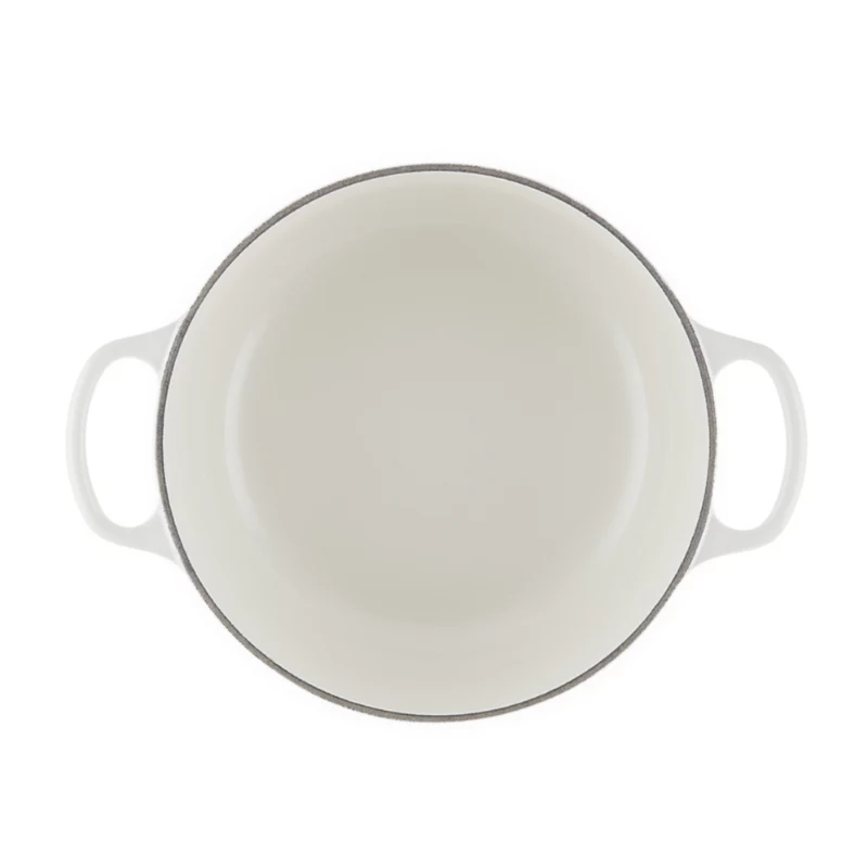 LE CREUSET χυτοσίδηρο στρογγυλή κατσαρόλα 24cm 4,2L λευκή