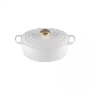 LE CREUSET εμαγιέ χυτοσίδηρο οβάλ ταψί 27 cm 4,1 L λευκό