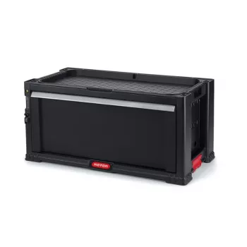 KETER DIY εργαλειοθήκη με 1 συρτάρι, 56,2x28,9x26,2 cm, χάλυβας, μαύρο με κόκκινες λεπτομέρειες