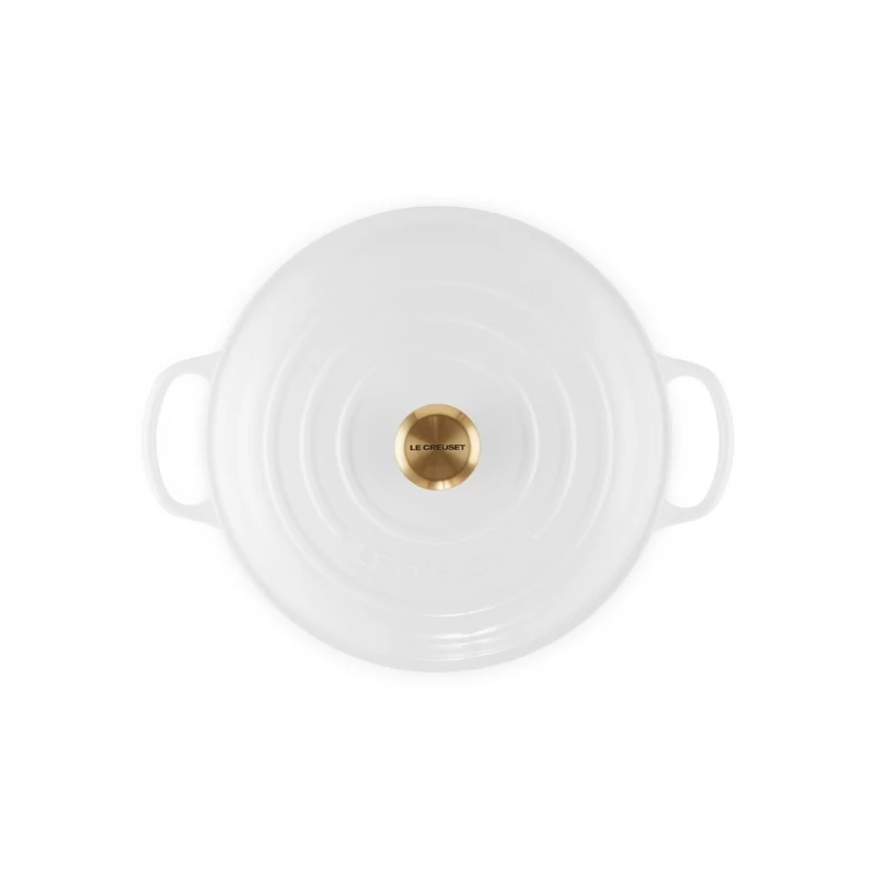 LE CREUSET ρηχό χυτοσίδηρο ταψί 30cm 3,5L λευκό