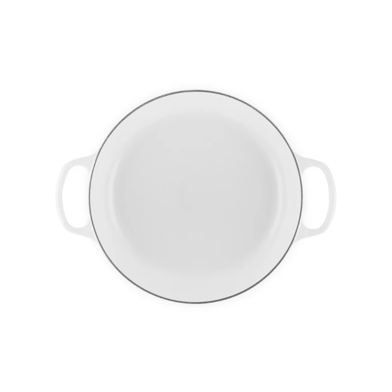 LE CREUSET ρηχό χυτοσίδηρο ταψί 30cm 3,5L λευκό