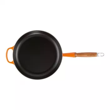 Le Creuset χυτοσίδηρο τηγάνι με ξύλινη λαβή 28 cm Volcanic Orange