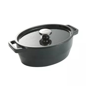 Pyrex Χυτοσίδηρος Κατσαρόλα οβάλ 5,8L γκρι 33x25cm