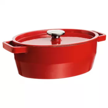 Pyrex χυτοσίδηρο ταψί ψησίματος οβάλ 5,8L κόκκινο 33x25cm