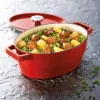 Pyrex χυτοσίδηρο ταψί ψησίματος οβάλ 5,8L κόκκινο 33x25cm