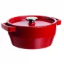 Pyrex χυτοσίδηρη κατσαρόλα 3,6L στρογγυλή Ø24cm κόκκινη