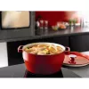 Pyrex χυτοσίδηρη κατσαρόλα 3,6L στρογγυλή Ø24cm κόκκινη