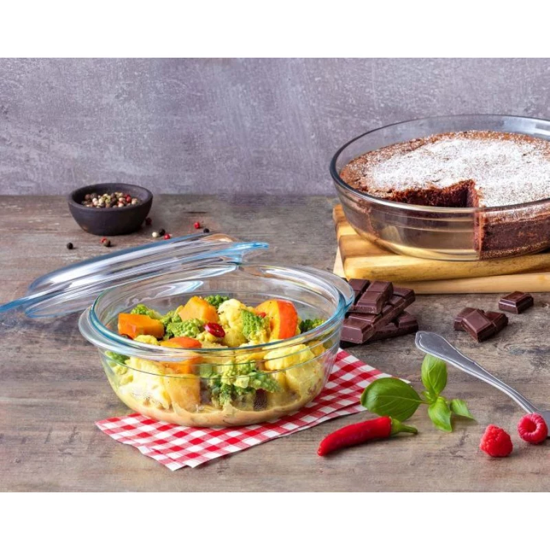 PYREX Essentials γυάλινο δοχείο με καπάκι 1,4L Ø17cm