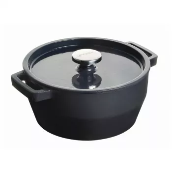 Pyrex χυτοσίδηρη κατσαρόλα 6,8L στρογγυλή 28cm γκρι