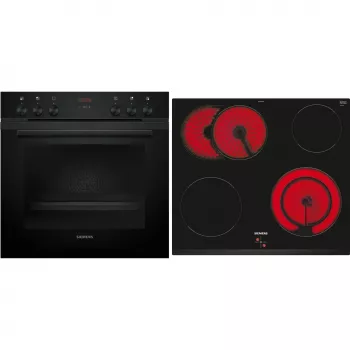 Siemens EQ212KAAB σετ εντοιχιζόμενου φούρνου με κεραμική εστία
