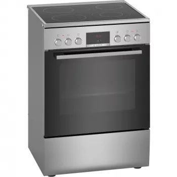 Bosch HKR39C250 Serie 4 ελεύθερη ηλεκτρική κουζίνα με κεραμική εστία, ανοξείδωτο ατσάλι