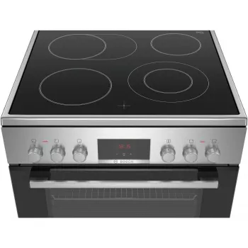 Bosch HKR39C250 Serie 4 ελεύθερη ηλεκτρική κουζίνα με κεραμική εστία, ανοξείδωτο ατσάλι