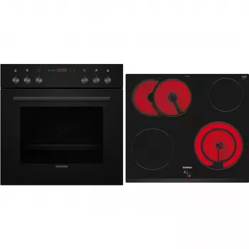 Siemens EQ110KAVB Σετ εντοιχιζόμενου φούρνου και εστιών, 71 L, κεραμική εστία, ανοξείδωτο ατσάλι