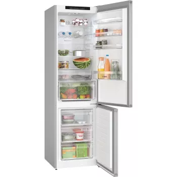 Bosch KGN392LBF Serie 4 Ελεύθερη ψυγειοκαταψύκτη, ύψος 203 cm, ενεργειακή κλάση B, ασημί όψη Inox