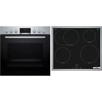 Bosch HND415LS62 Σετ εντοιχιζόμενου φούρνου και κεραμικής εστίας, 71L, 7 λειτουργίες, ανοξείδωτο ατσάλι
