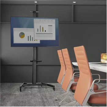 Fellowes Κινητή βάση δαπέδου TV για οθόνες 37 inch-70 inch, 50 kg, ρυθμιζόμενη καθ' ύψος, VESA έως 600x400, Μαύρο 100136877
