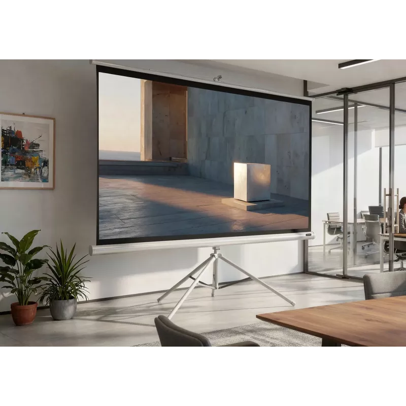 celexon Economy Οθόνη προβολής με τρίποδο 133 x 133 cm White Edition