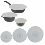 ASI COLLECTION Σετ καπακιών σιλικόνης με 3 Ø20/26/30cm γκρι
