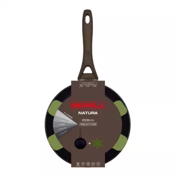 NEWILL Natura Τηγάνι Ø28 cm επαγωγικό καφέ με προστασία πιτσιλίσματος