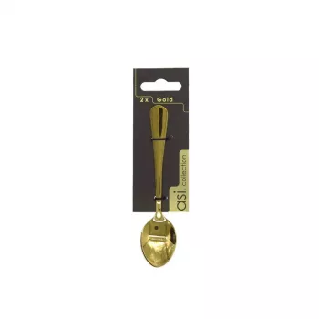 ASI COLLECTION Κουταλάκια του γλυκού 2 τεμ. χρυσά 1,5 mm