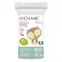 Cleanic Baby Eco Βαμβάκια για μωρά, 60 τεμ., 100% φυσικό βαμβάκι, υποαλλεργικά, χωρίς χλώριο