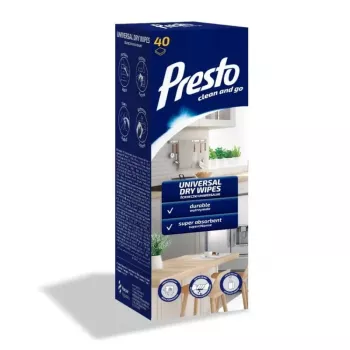 PRESTO καθολικό ρολό πανιών καθαρισμού 40 τεμ., Κουτί