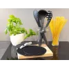 Zilner ZL-8635 Marble Σετ μαγειρικών σκευών 17 τεμ., μαύρο
