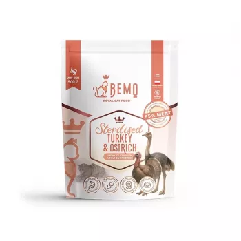 BEMO Cat Sterilised Γαλοπούλα & Στρουθοκάμηλος - Ξηρή τροφή για γάτες - 500g