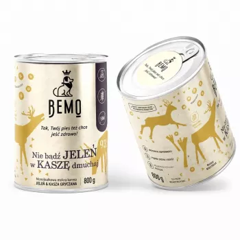 BEMO Nie bądź Jeleń w kaszę dmuchaj Mono - Υγρή τροφή για σκύλους - 800g