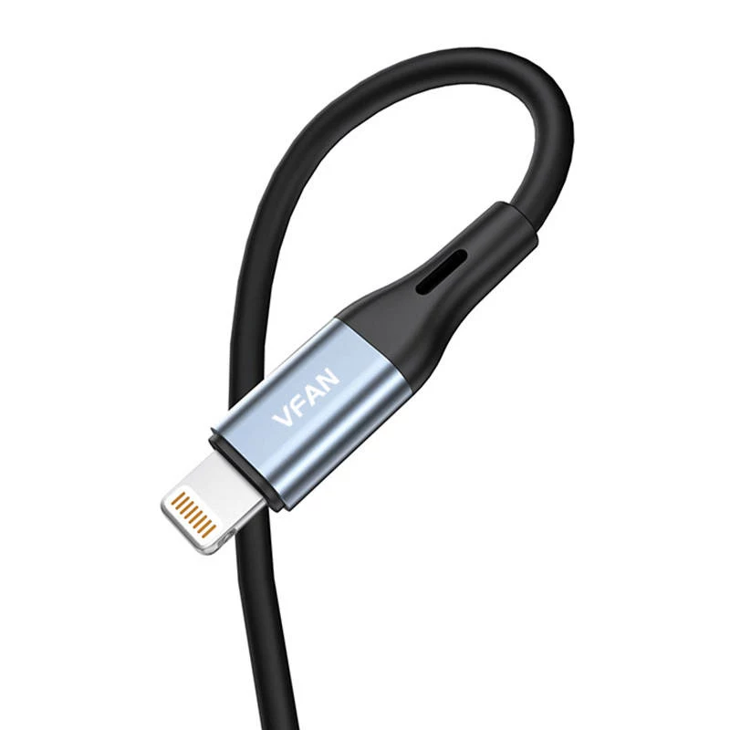 VIPFAN L05 Καλώδιο ήχου Lightning σε 3,5 mm AUX, 1 m, Γκρι