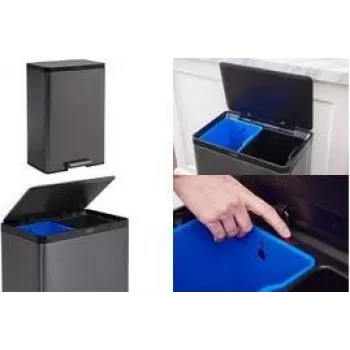 Rubbermaid Elite Dual Stream 39L Ανοξείδωτος κάδος ανακύκλωσης με πεντάλ, 2 compartments 2145987